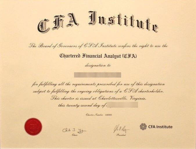 Сертификат CFA Сертификат CFA
